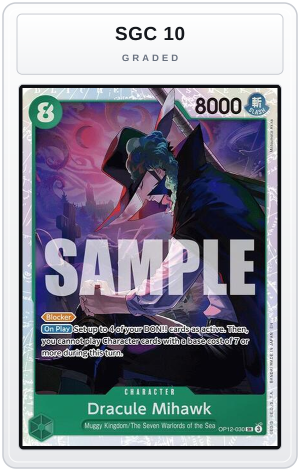 Graded - Dracule Mihawk — SGC 10 graded overlay