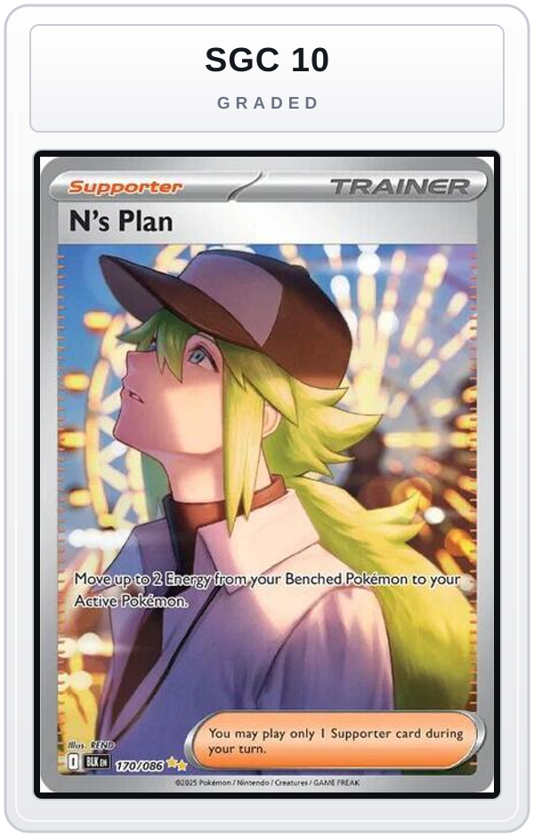 Graded - N's Plan - 170/086 — SGC 10 graded overlay