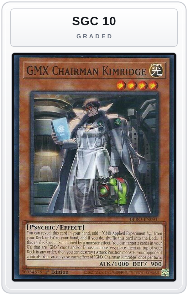 Graded - GMX Chairman Kimridge — SGC 10 graded overlay