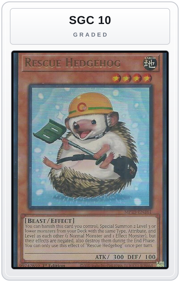 Graded - Rescue Hedgehog — SGC 10 graded overlay