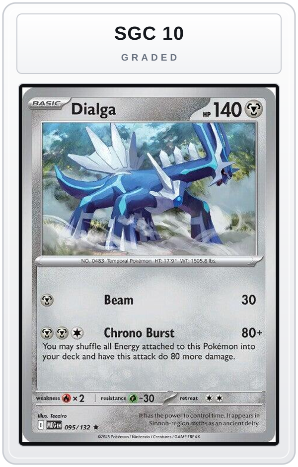 Graded - Dialga — SGC 10 graded overlay