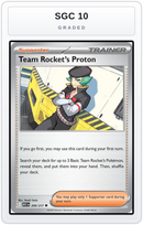 Graded - Team Rocket's Proton — SGC 10 graded overlay