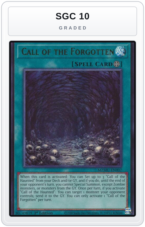 Graded - Call of the Forgotten — SGC 10 graded overlay