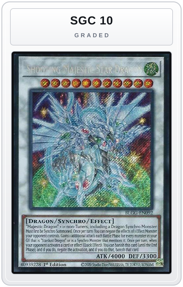 Graded - Shooting Majestic Star Dragon — SGC 10 graded overlay