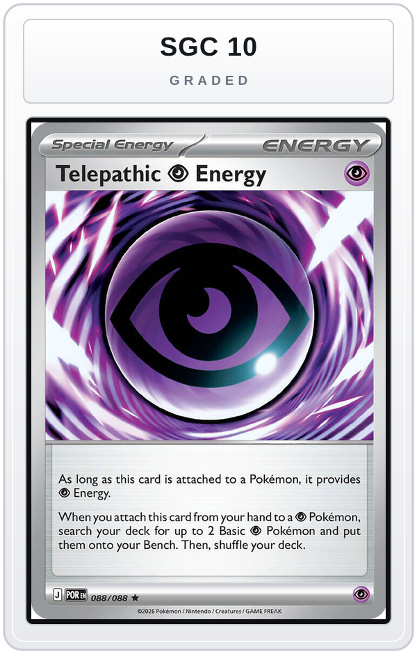 Graded - Telepathic Psychic Energy — SGC 10 graded overlay