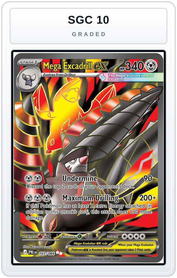 Graded - Mega Excadrill ex - 103/084 — SGC 10 graded overlay