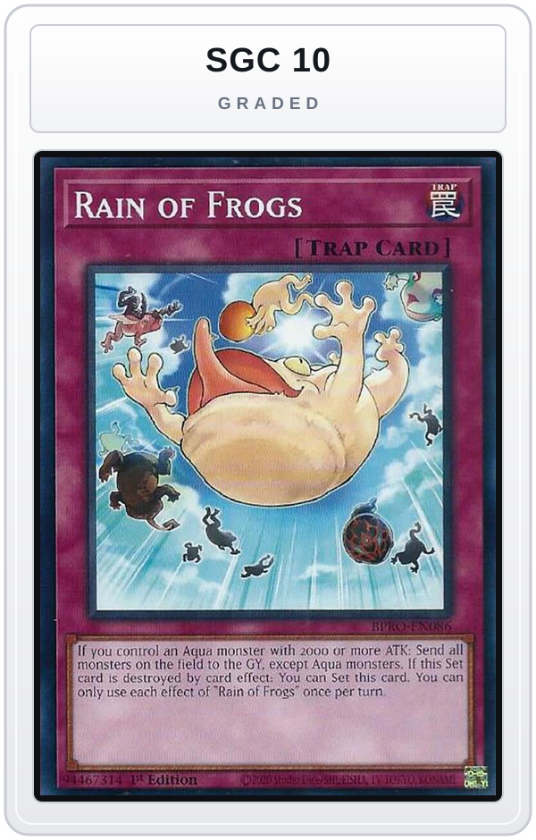 Graded - Rain of Frogs — SGC 10 graded overlay