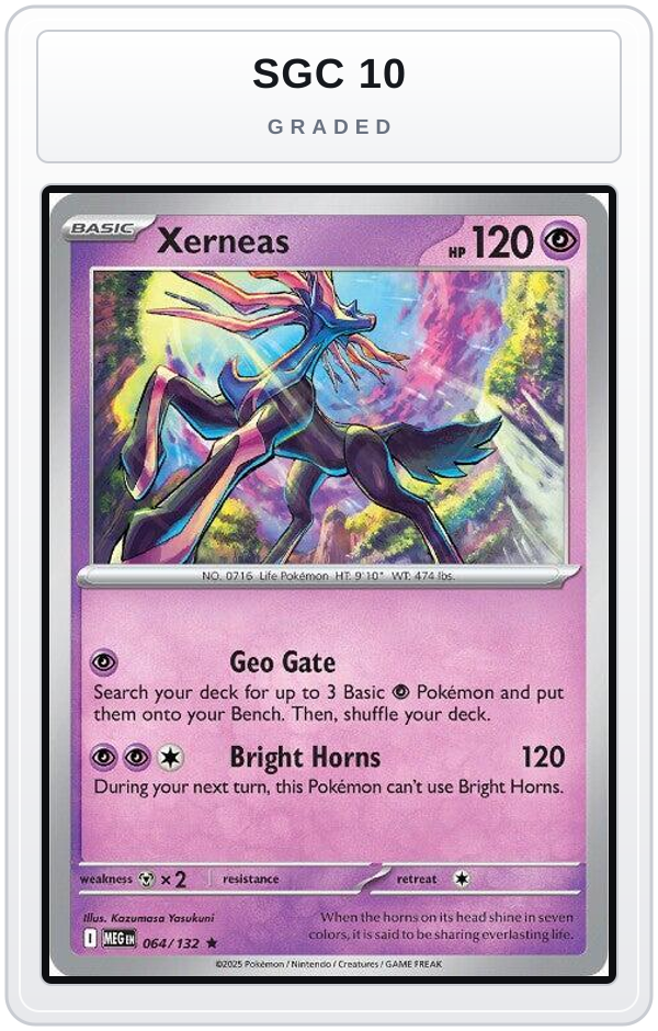 Graded - Xerneas — SGC 10 graded overlay