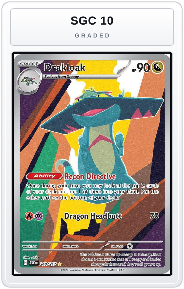 Graded - Drakloak - 248/217 — SGC 10 graded overlay