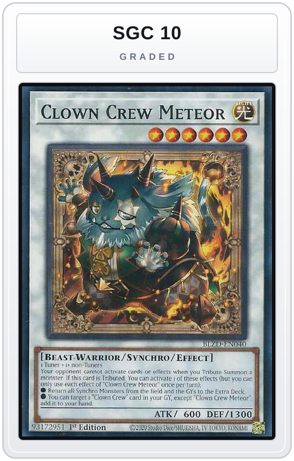 Graded - Clown Crew Meteor — SGC 10 graded overlay