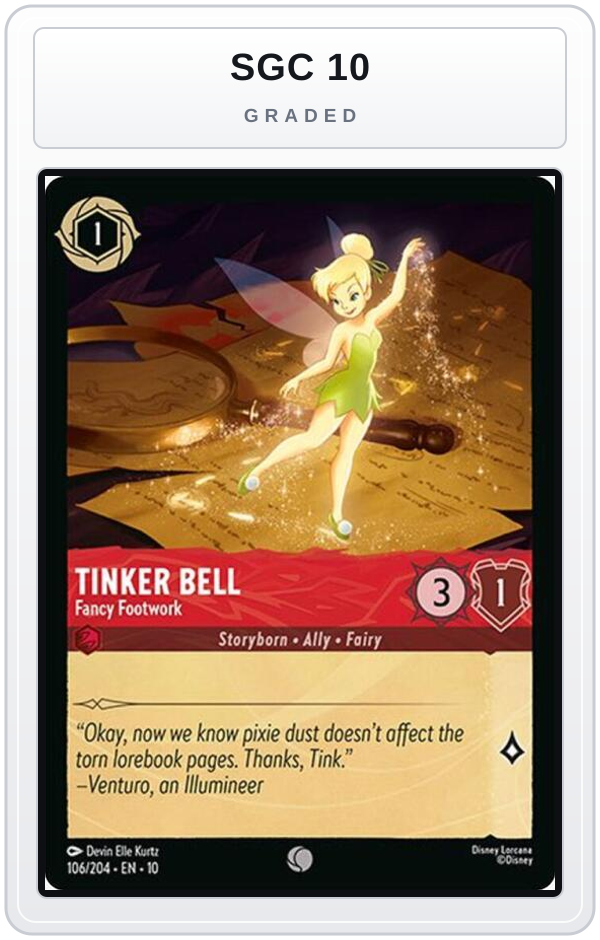 Graded - Tinker Bell - Fancy Footwork — SGC 10 graded overlay