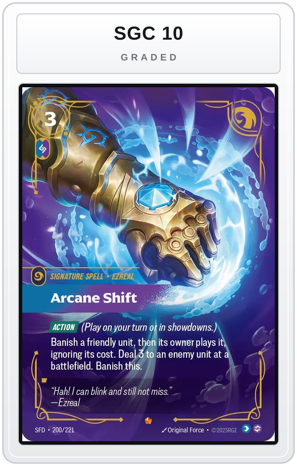 Graded - Arcane Shift — SGC 10 graded overlay