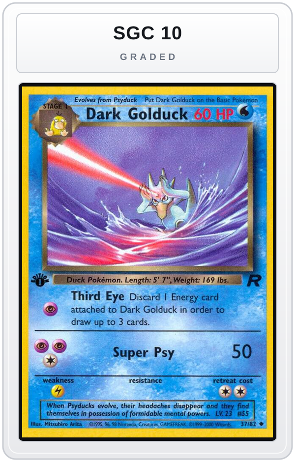 Graded - Dark Golduck — SGC 10 graded overlay