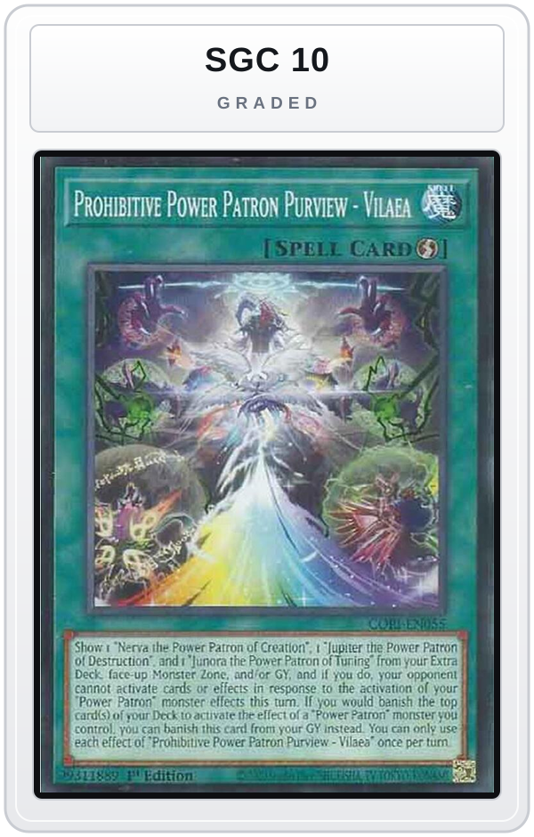 Graded - Prohibitive Power Patron Purview - Vilaea — SGC 10 graded overlay