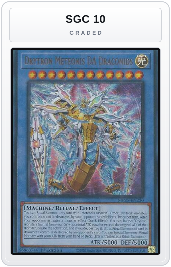 Graded - Drytron Meteonis DA Draconids — SGC 10 graded overlay