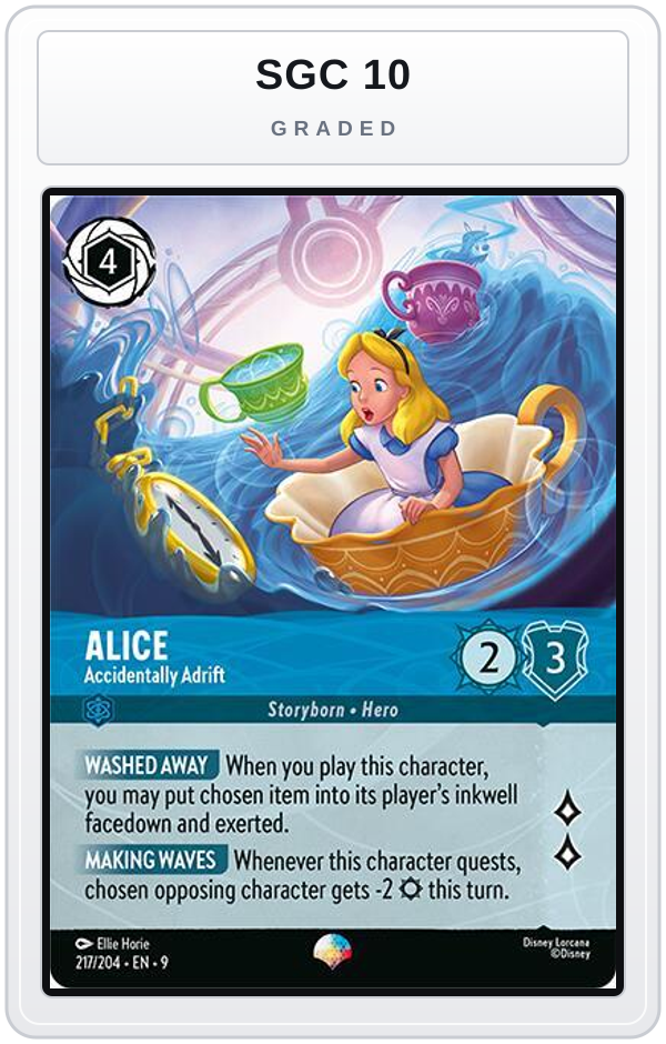 Graded - Alice - Accidentally Adrift (Epic) — SGC 10 graded overlay