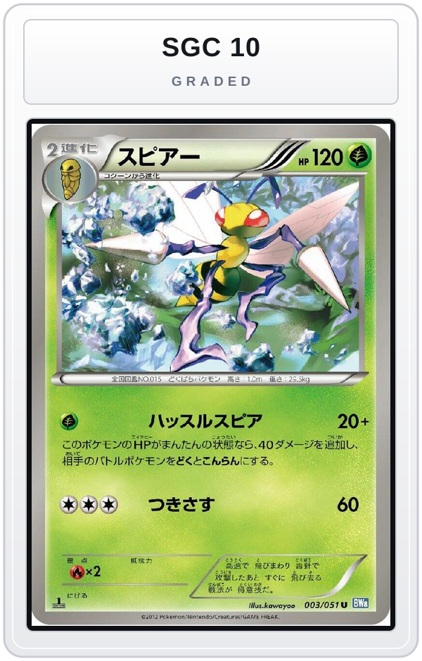 Graded - Beedrill — SGC 10 graded overlay