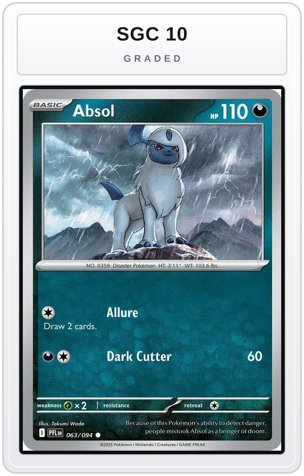 Graded - Absol — SGC 10 graded overlay