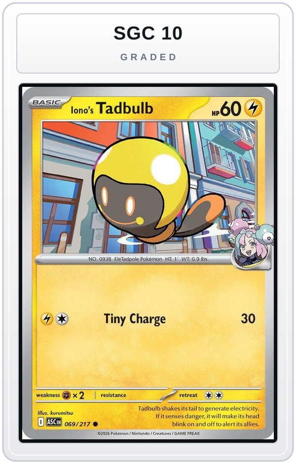 Graded - Iono's Tadbulb — SGC 10 graded overlay