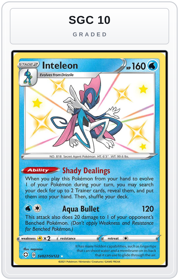 Graded - Inteleon — SGC 10 graded overlay
