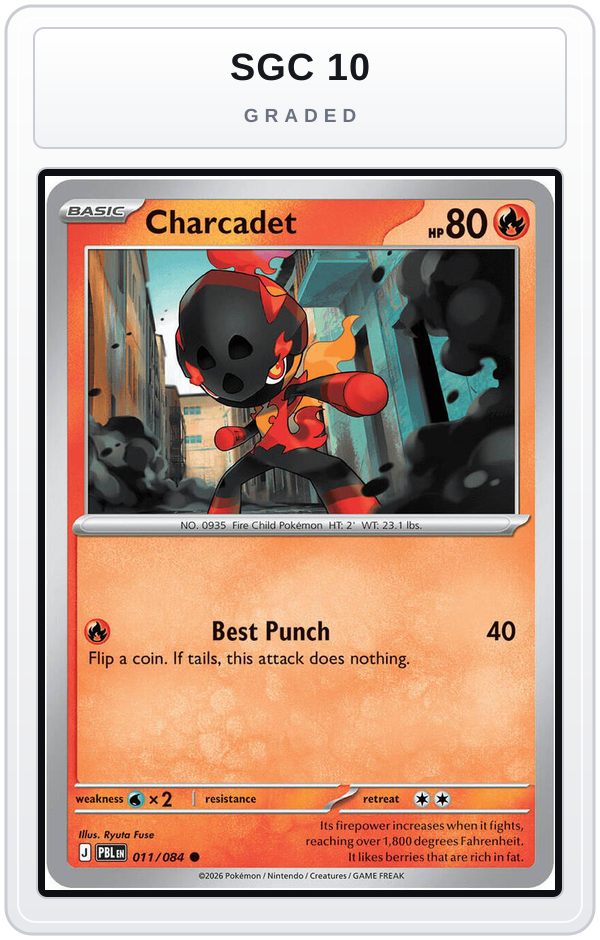 Graded - Charcadet — SGC 10 graded overlay