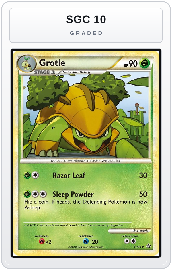 Graded - Grotle — SGC 10 graded overlay