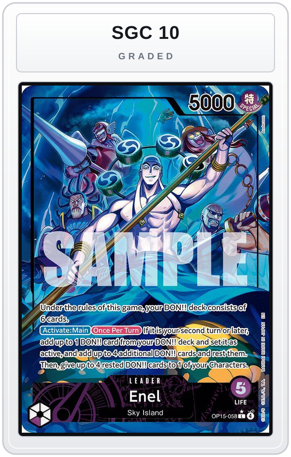 Graded - Enel (OP15-058) (Alternate Art) — SGC 10 graded overlay