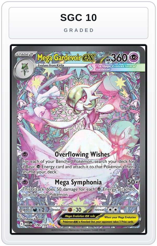 Graded - Mega Gardevoir ex - 178/132 — SGC 10 graded overlay