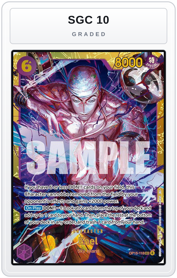 Graded - Enel (OP15-118) — SGC 10 graded overlay