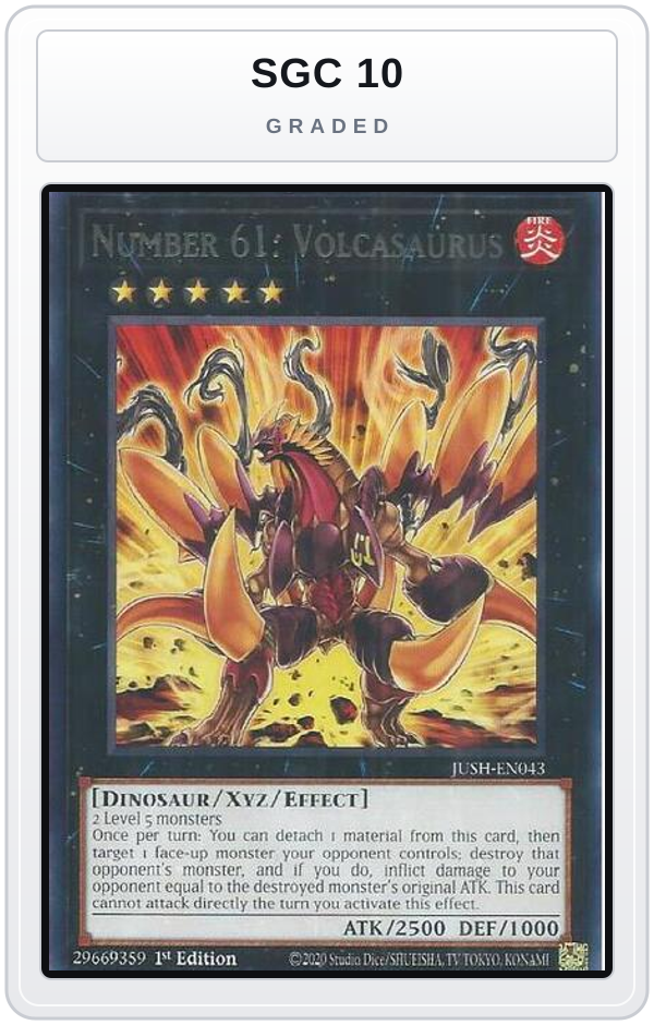 Graded - Number 61: Volcasaurus — SGC 10 graded overlay