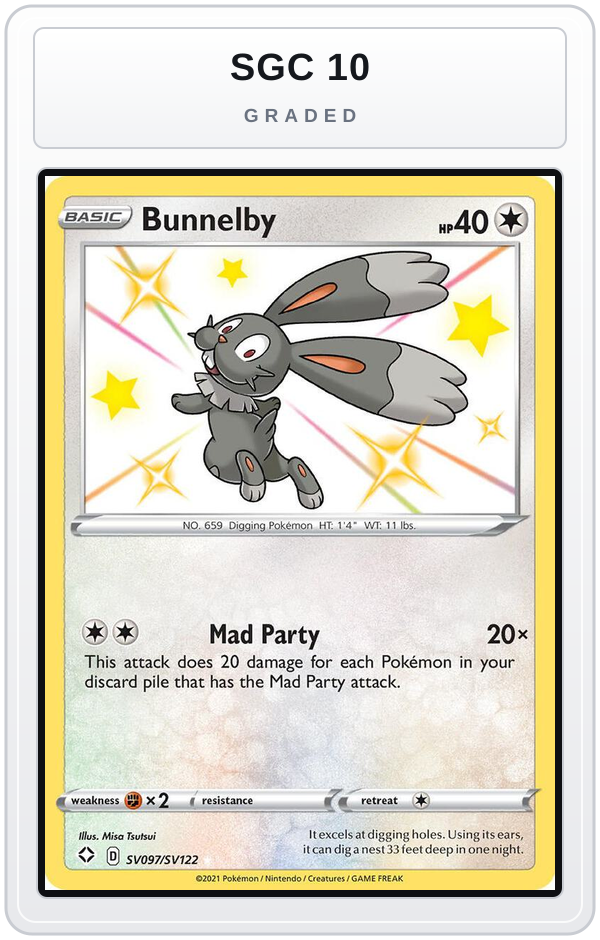 Graded - Bunnelby — SGC 10 graded overlay