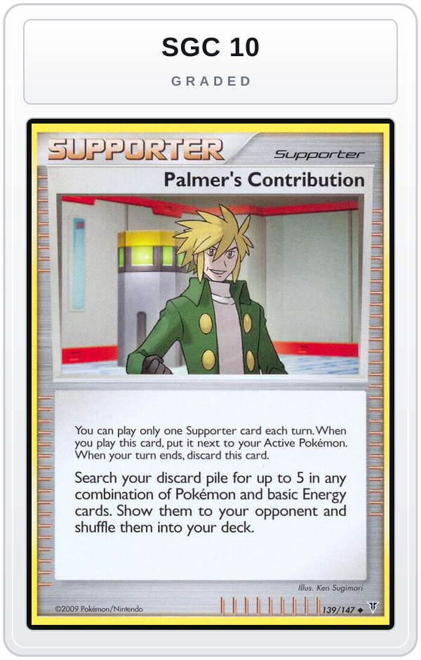 Graded - Palmer's Contribution — SGC 10 graded overlay