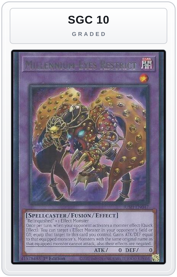 Graded - Millennium-Eyes Restrict — SGC 10 graded overlay