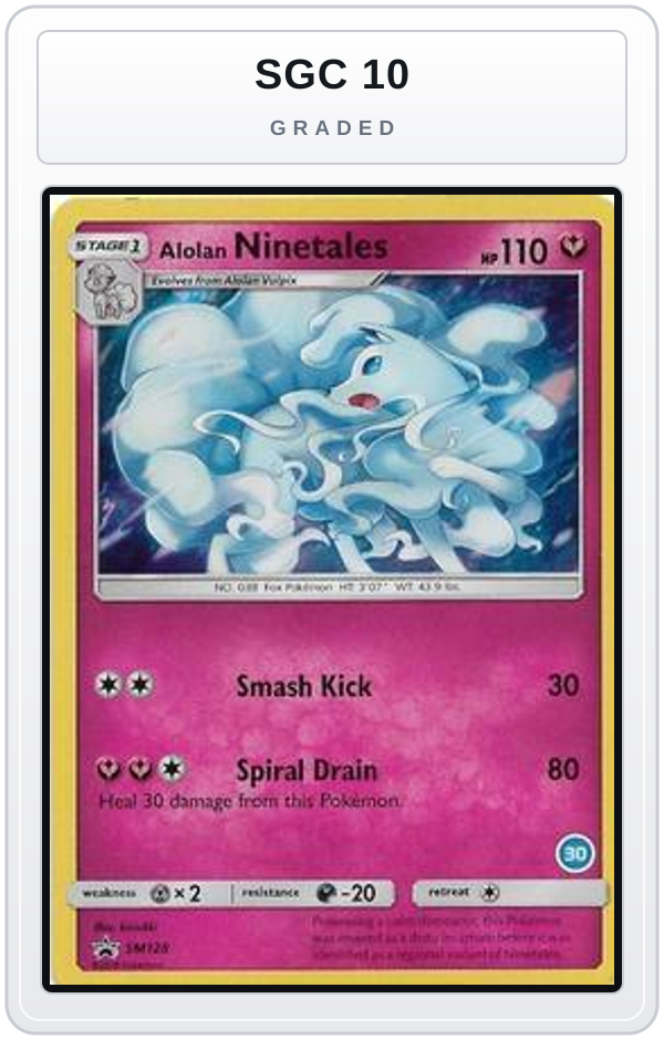 Graded - Alolan Ninetales (30) — SGC 10 graded overlay
