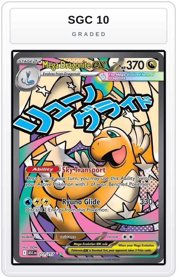 Graded - Mega Dragonite ex - 271/217 — SGC 10 graded overlay