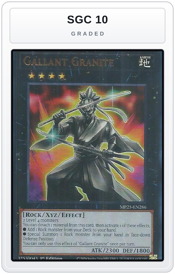 Graded - Gallant Granite — SGC 10 graded overlay