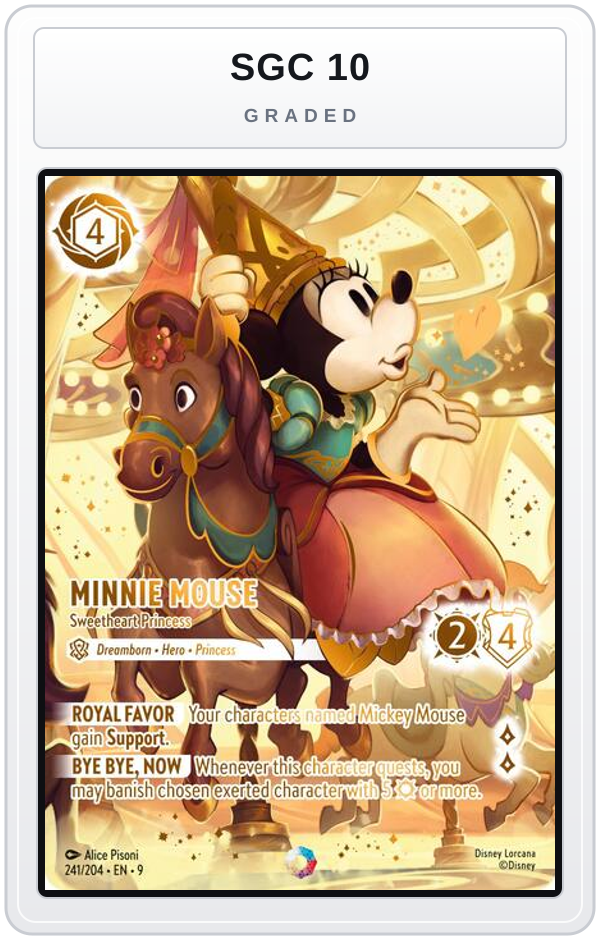 Graded - Minnie Mouse - Sweetheart Princess (Iconic) — SGC 10 graded overlay