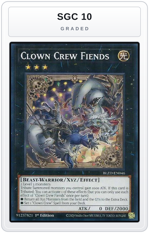 Graded - Clown Crew Fiends — SGC 10 graded overlay