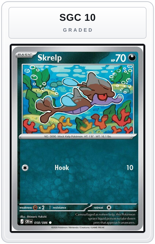 Graded - Skrelp — SGC 10 graded overlay