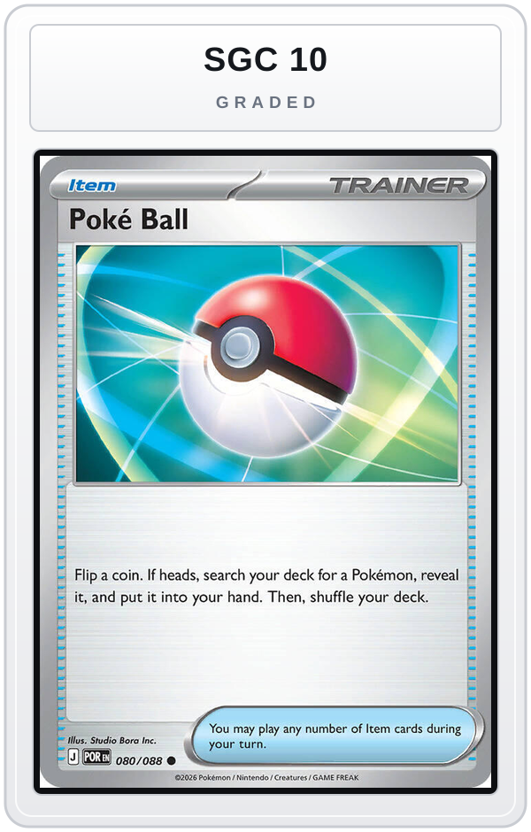 Graded - Poke Ball — SGC 10 graded overlay