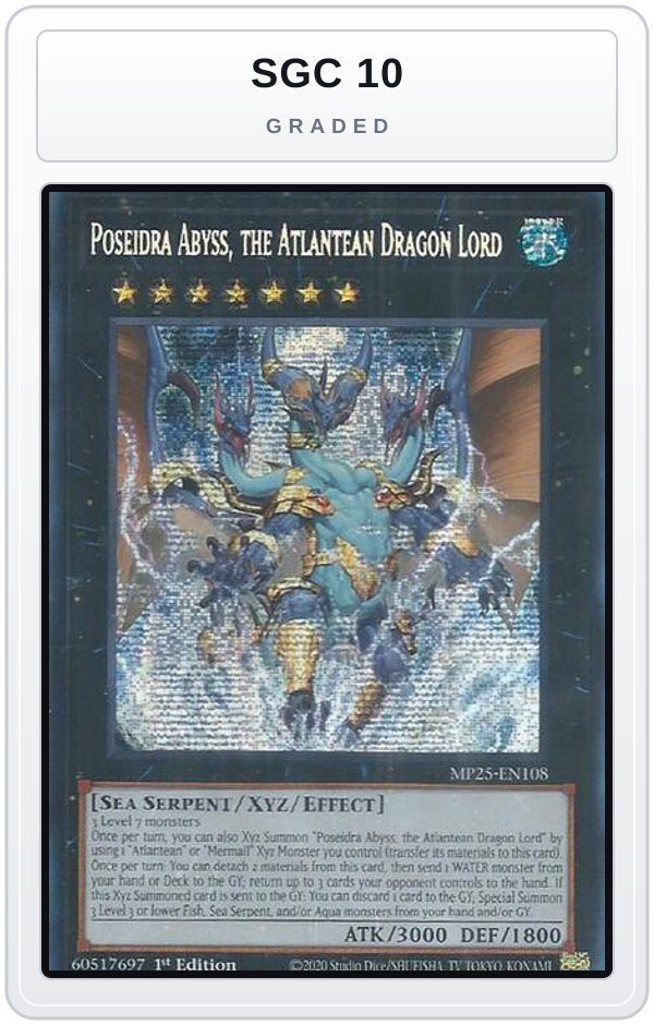 Graded - Poseidra Abyss, the Atlantean Dragon Lord — SGC 10 graded overlay