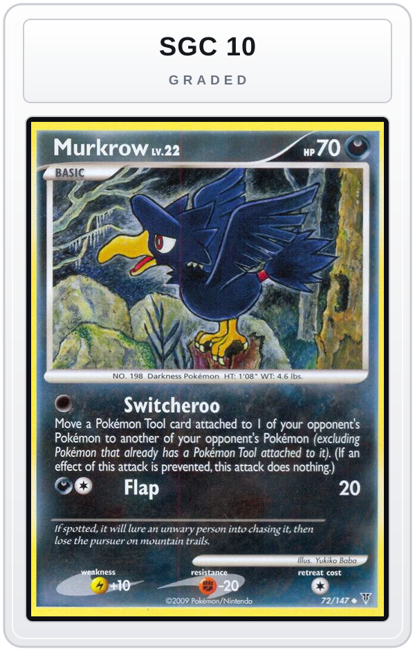 Graded - Murkrow — SGC 10 graded overlay