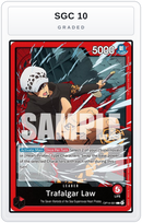 Graded - Trafalgar Law - OP14-001 — SGC 10 graded overlay