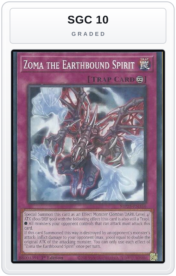 Graded - Zoma the Earthbound Spirit — SGC 10 graded overlay
