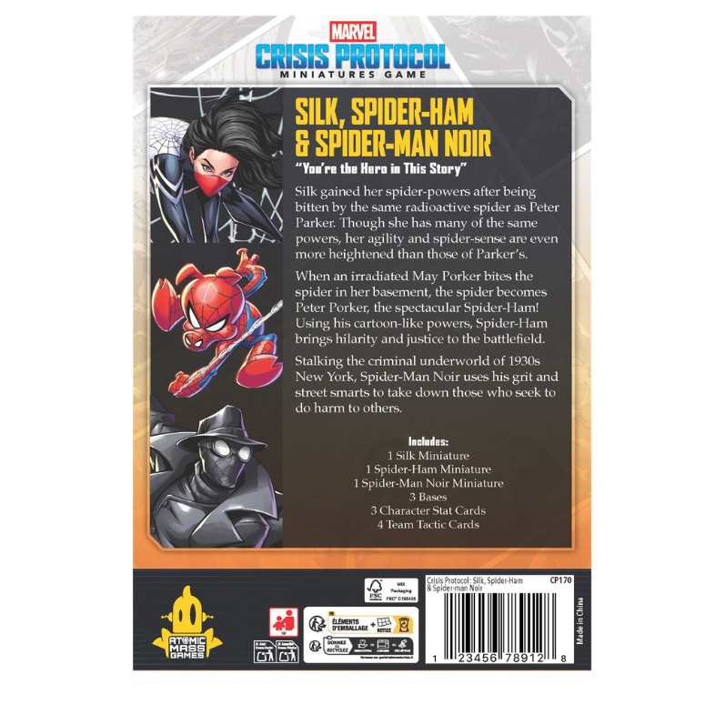 Marvel: Crisis Protocol: Silk, Spider-Ham, & Spider-Man Noir