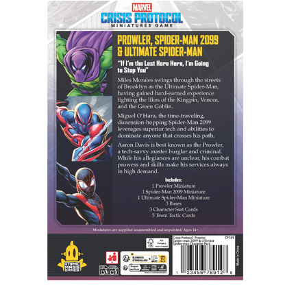 Marvel: Crisis Protocol: Prowler, Spider-Man 2099, & Ultimate Spider-Man