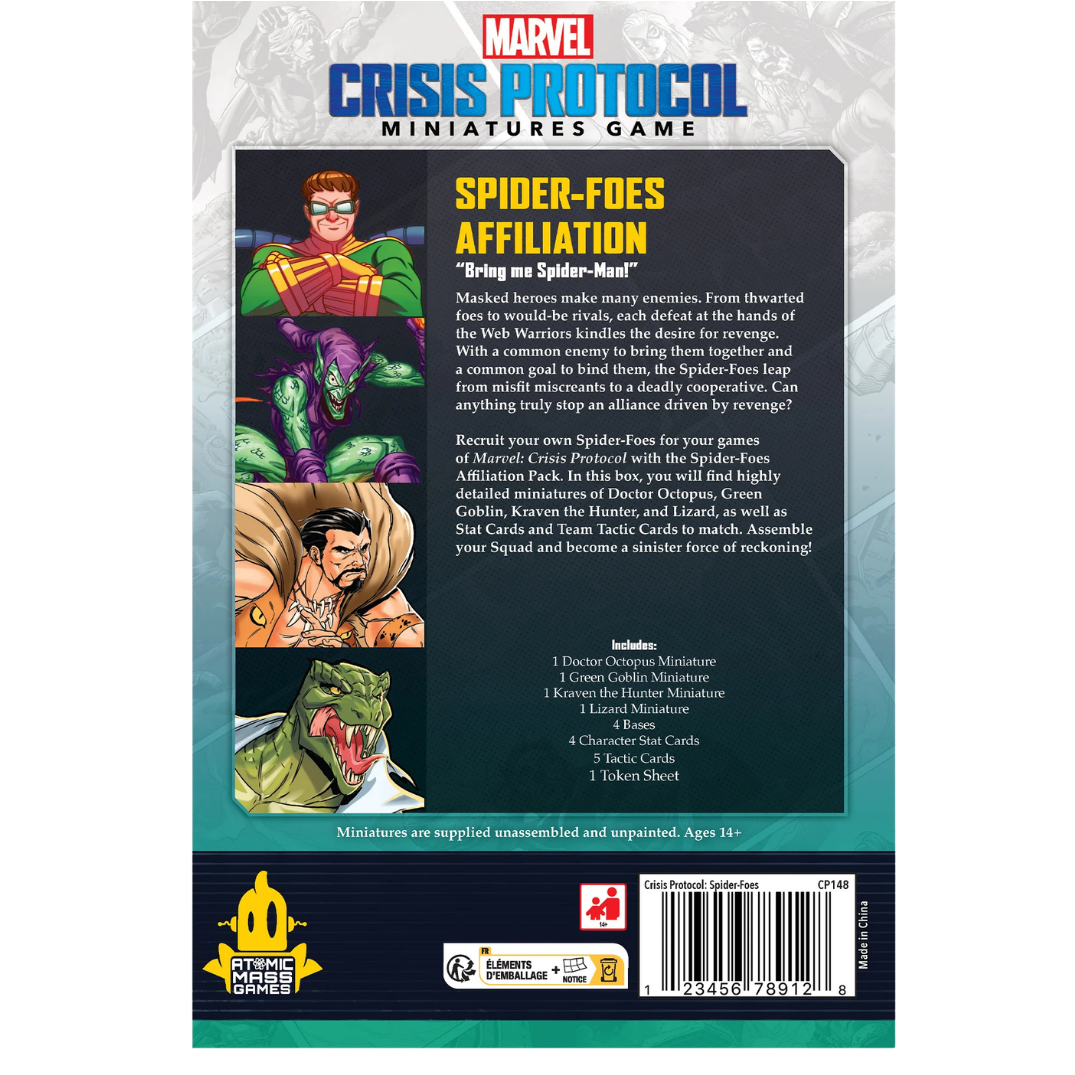 Marvel: Crisis Protocol: Spider-Foes - Affiliation Pack
