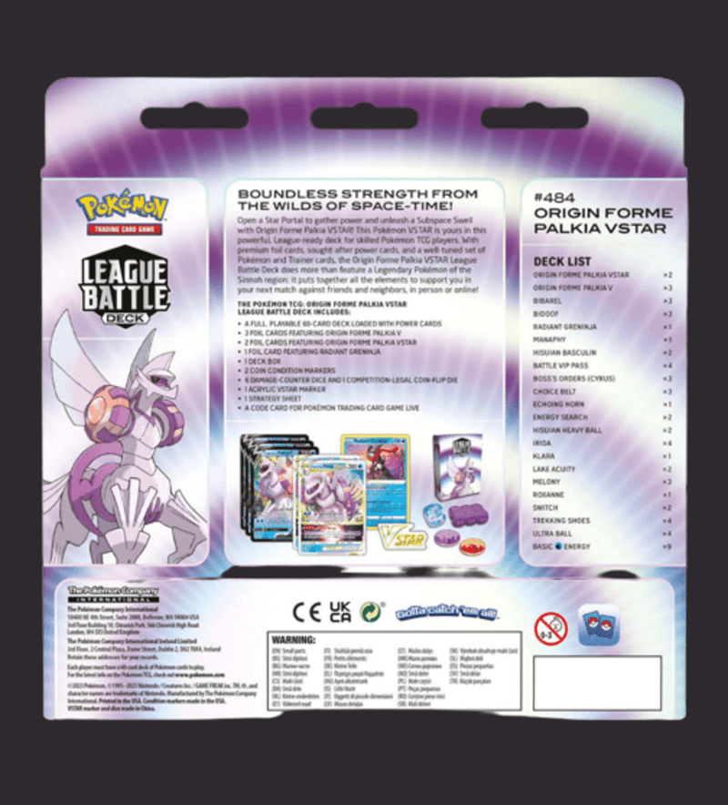 Origin Forme Palkia VSTAR - League Battle Deck